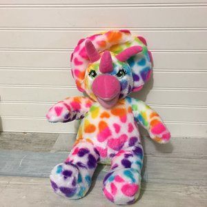 Build A Bear Rainbow Hearts Triceratops Dinosaur Plush Stuffed Toy 2019